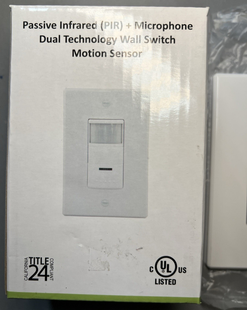 Dual Technology SK902IN Passive Infrared Microphone Wall Switch Motion Sensor