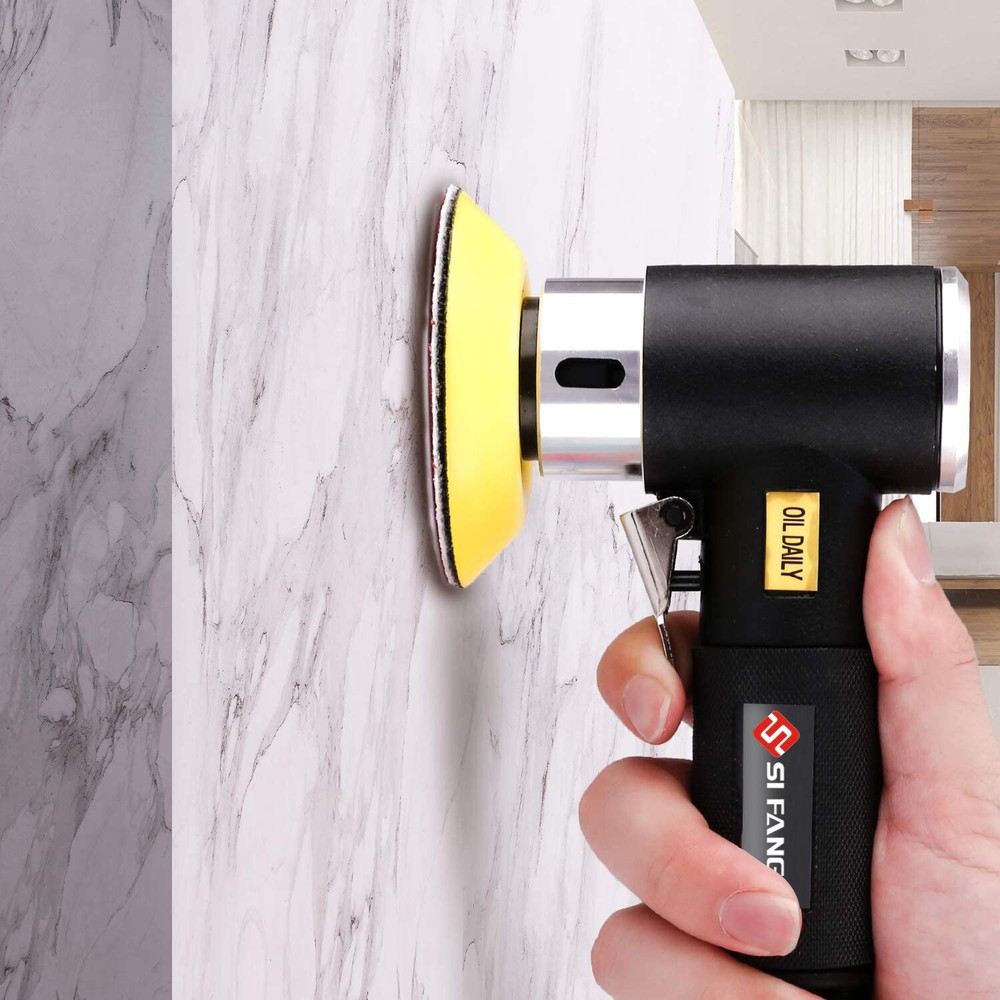 108PC 1"/2"/3" Random Orbit Air Sander Mini Grinding Machine Car Polisher Buffer