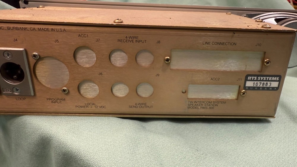 RTS Systems TW Intercom System RMS300 User Station Rack Mount Speaker