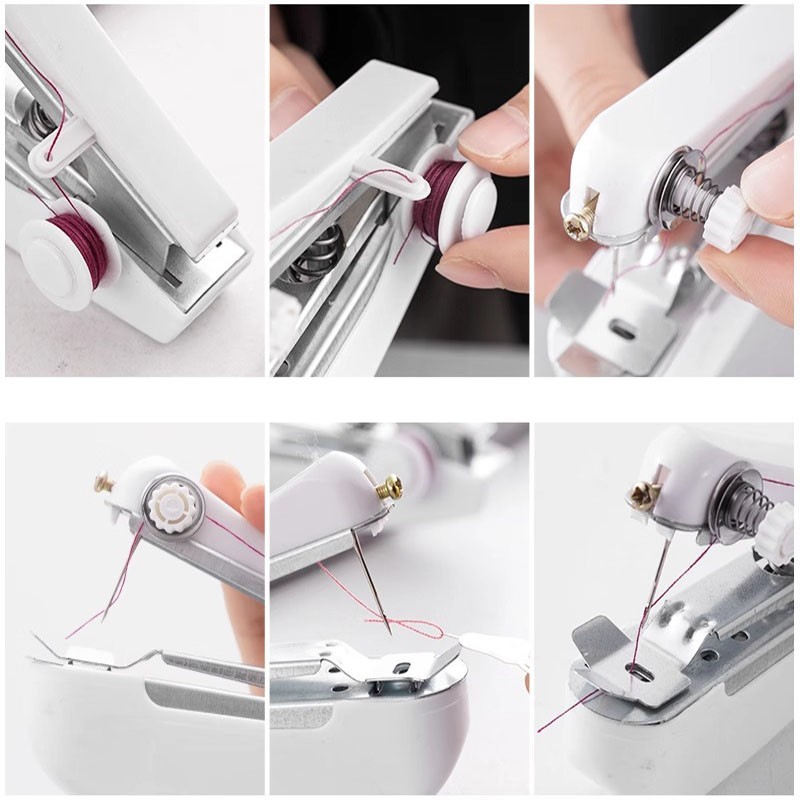 1PC manual mini portable handheld sewing machine home simple for clothes