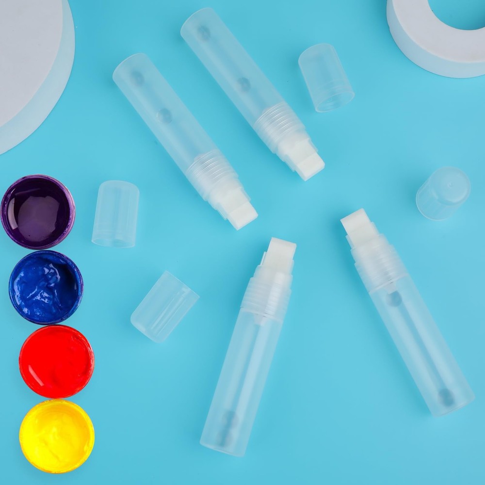 4 Refillable Paint Pens Empty Markers for DIY Art