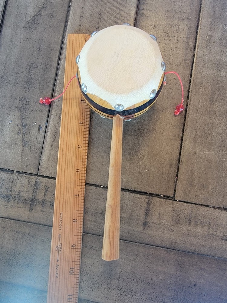 Monkey Spinning Balance Double-Sided Drum Percussion 9"