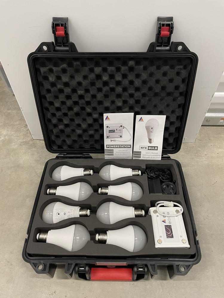 Astera NYX Bulb LED Continuous Lighting Kit, 8 White Bulbs