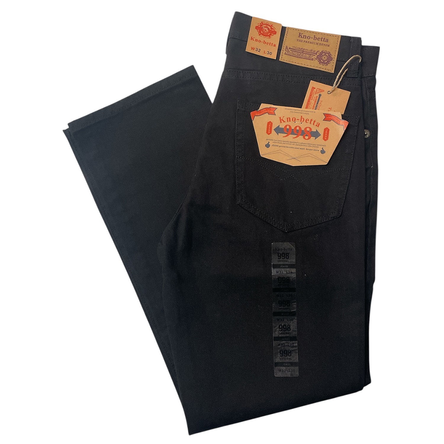 Kno Betta Men's Regular Fit Straight Leg Denim Jeans Size 30-50 waist