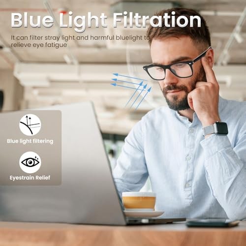 Bluetooth Audio Smart Glasses for Women Men,Blue Light Blocking Bluetooth