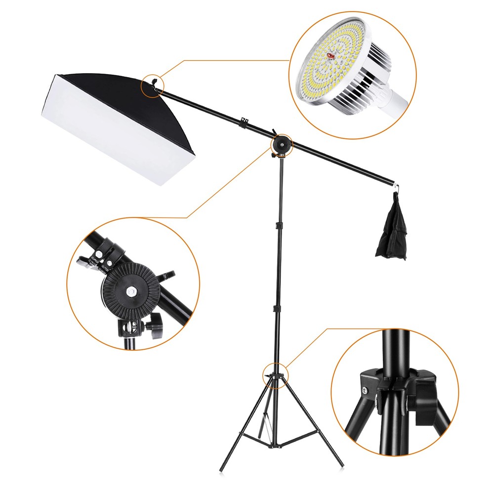 85W Photography Lighting Kit with Backdrops Softbox Continuous Lighting Stand