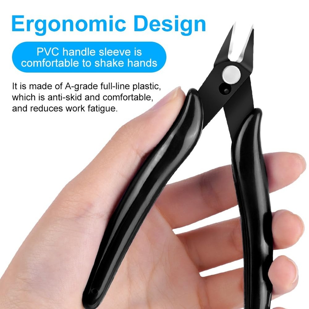 Ainiv Wire Cutters, 2PCS Spring-loaded Side Cutters Flush Cutters, Diagonal C...