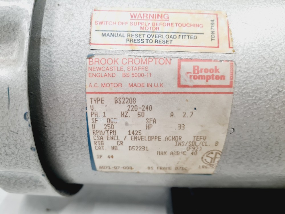 Edwards 5 Two Stage E2M5 Rotary Vane Pump