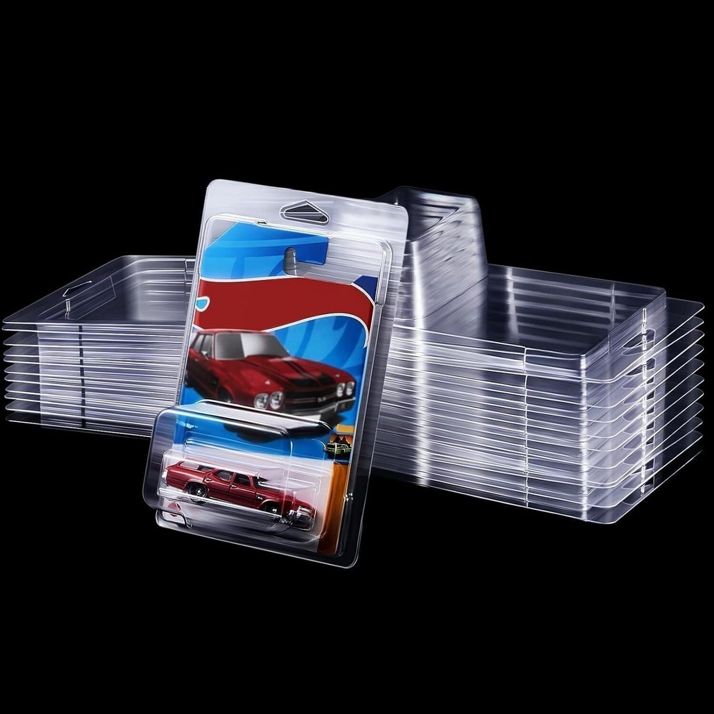 24PCS Clear Protector Case Plastic Display For Hot Wheels & Matchbox Basic Cars
