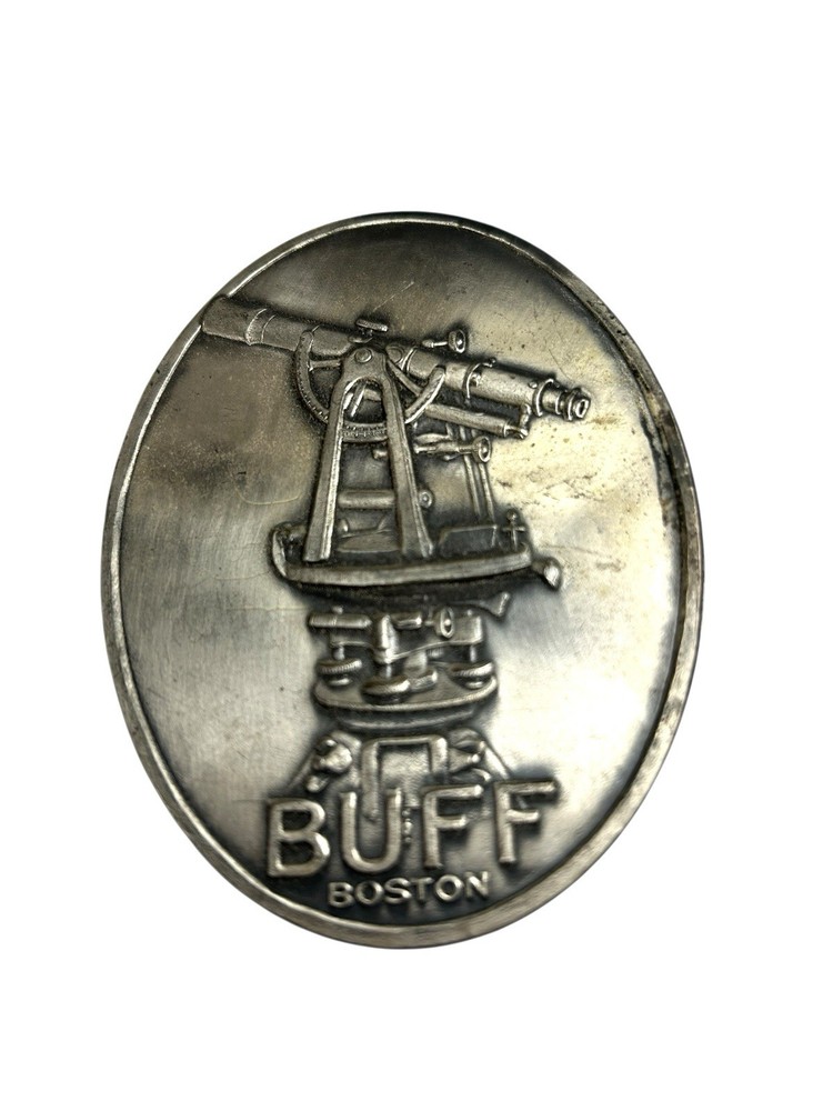Antique Buff Boston Transit Telescope Emblem