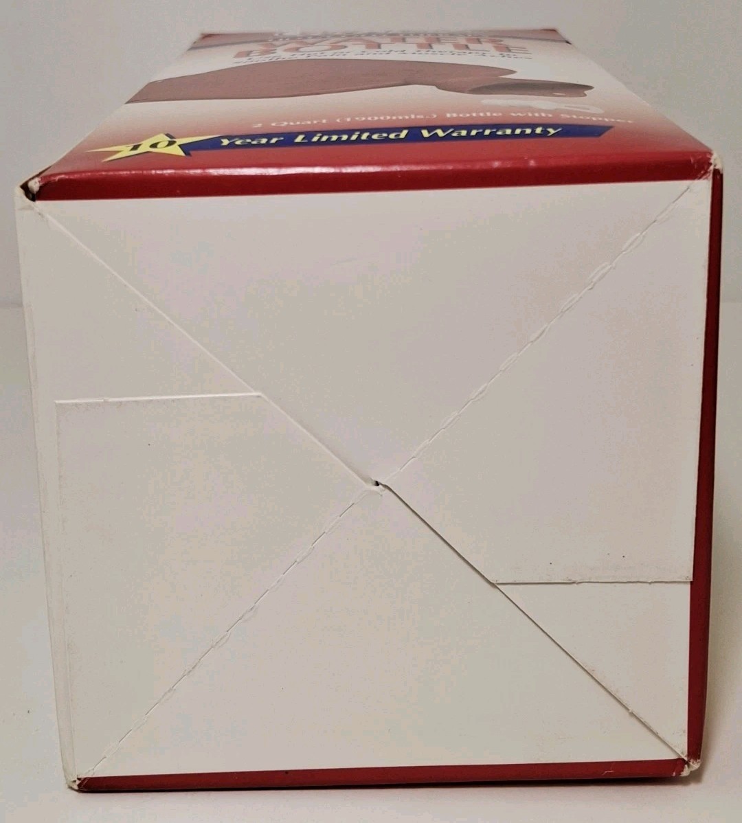 Vintage Hot Cold Therapy Red Rubber Water Bottle With Stopper 2 Quart