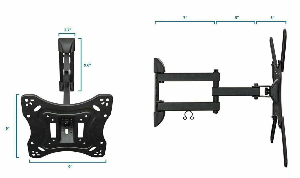 Mount-It! Full Motion TV Wall Mount Bracket for 32" - 55" Inch Screens
