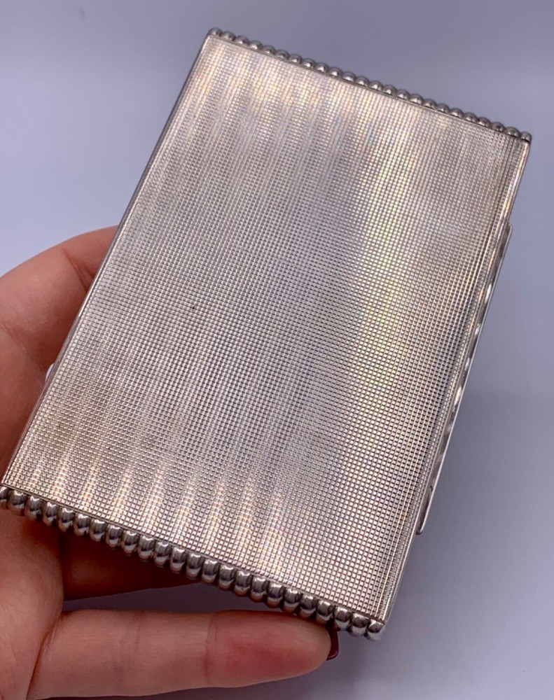 ANTIQUE 121 Gr. STERLING SILVER MASSIVE CIGARETTE CASE
