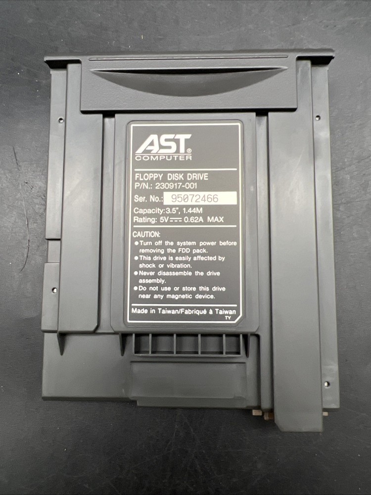 AST Computer 3.5-inch 1.44MB Floppy Disk Drive Tested working