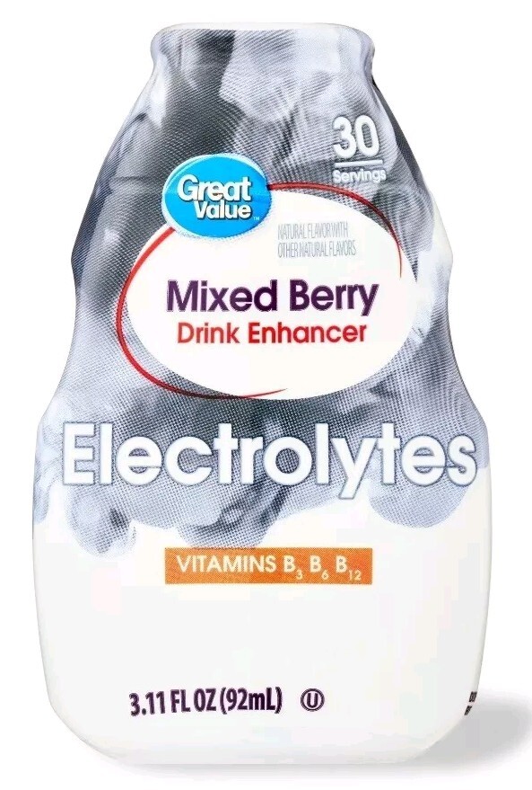 3 Pack Great Value Mixed Berry Energy Drink Enhancer 90 Servings