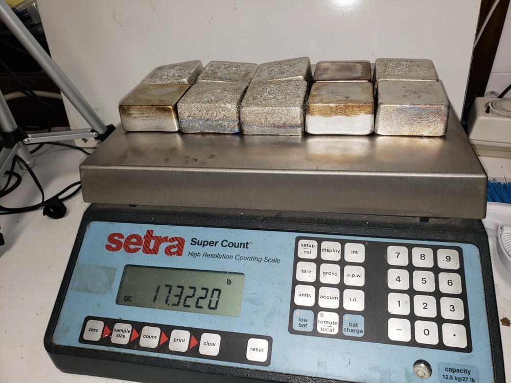 32.6 lbs Pewter Bullion ⛏️ Ingots for Stacking 🧈 🧈 🧈 Pounds 🔥