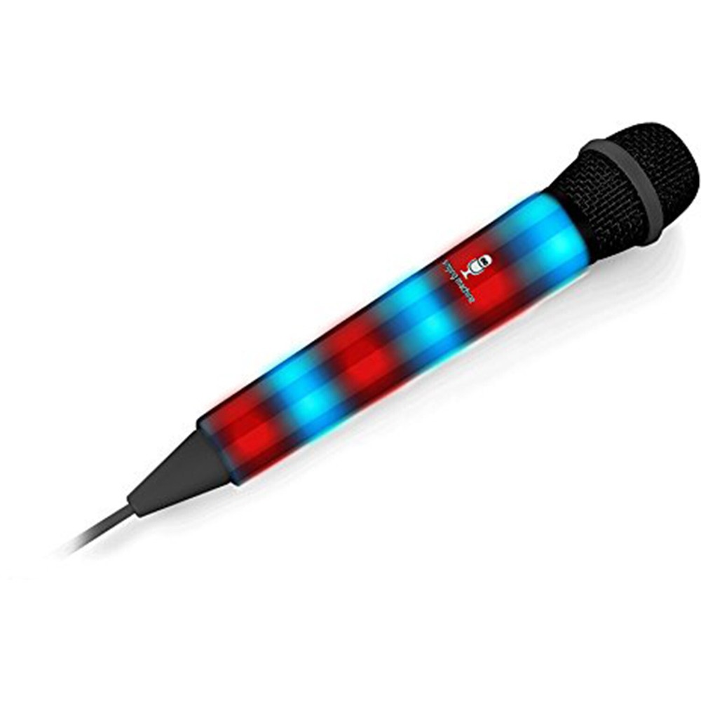 Singing Machine SMM-225 Unidirectional Wired Microphone with LED Disco Lights -