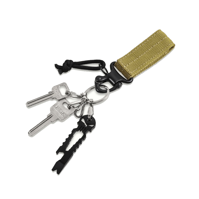 Tactical Molle Attach EDC Belt Clip Webbing Backpack Strap Carabiner Key Holder