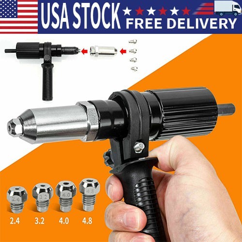 Electric Rivet Nut Gun Cordless Drill Pop Adapter Riveting Riveter Insert Tool