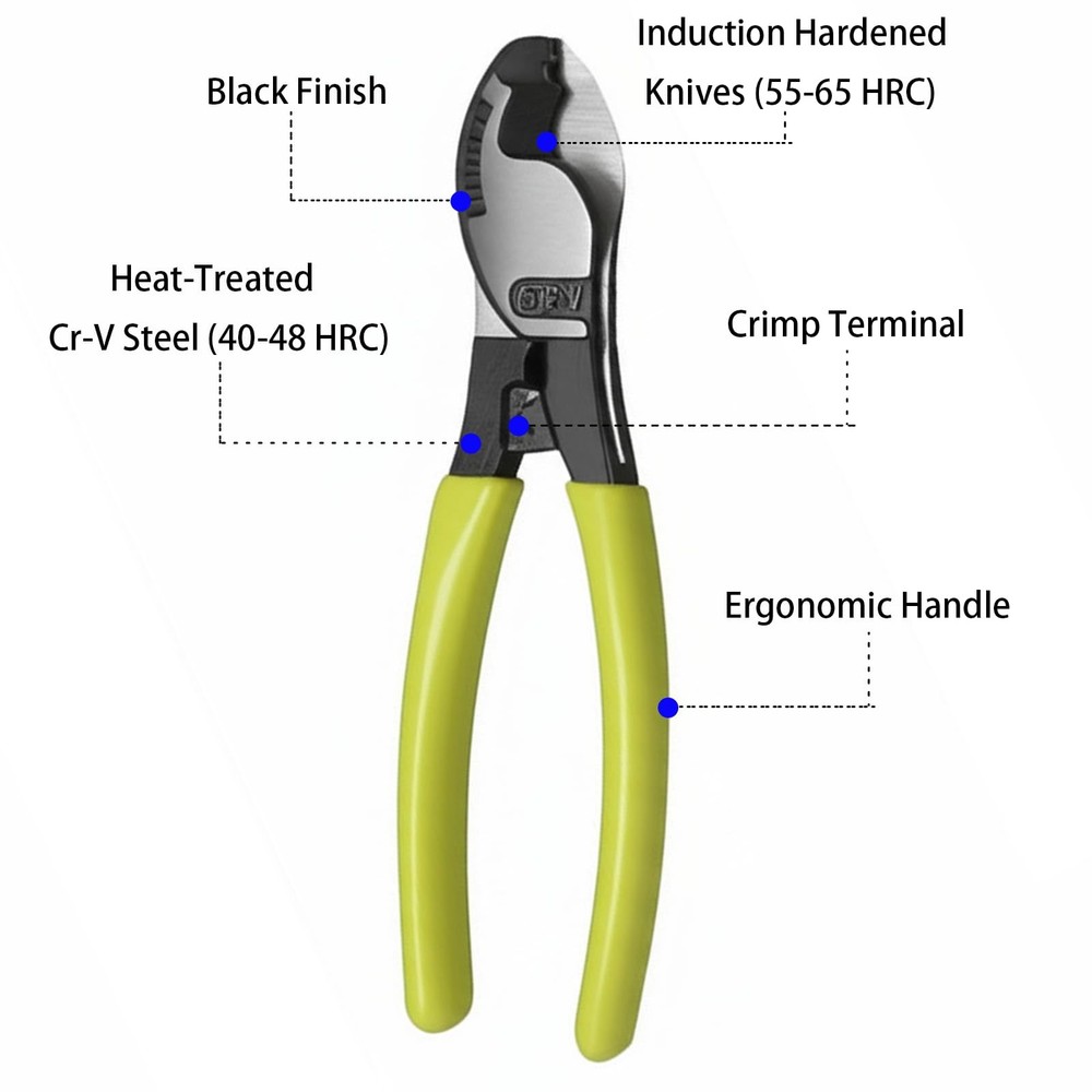 BJDSI 6 inch Cable Cutters,Sharp,Rust-Proof,Anti-Slip Handle.