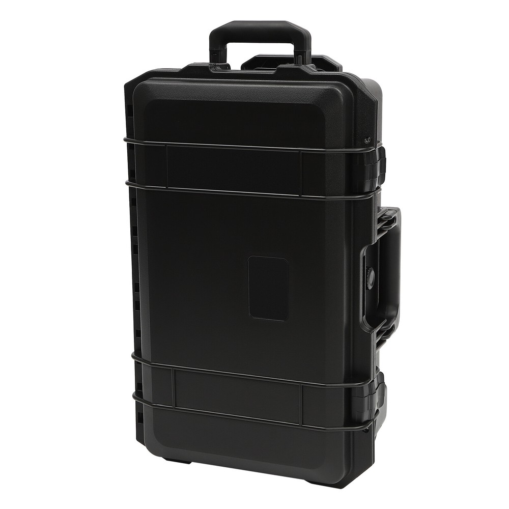 Rolling Transport Hard Case Waterproof Modern Camera Protective Equipment Black