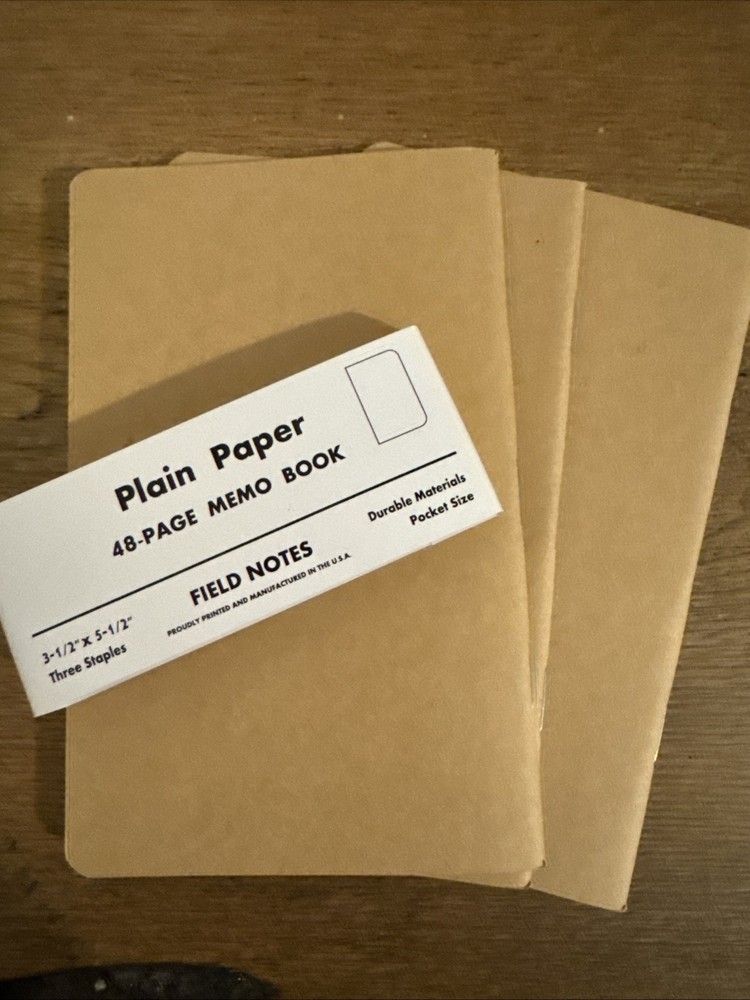 Three-Pack Notebooks (Plain Paper) 3.5 x 5.5