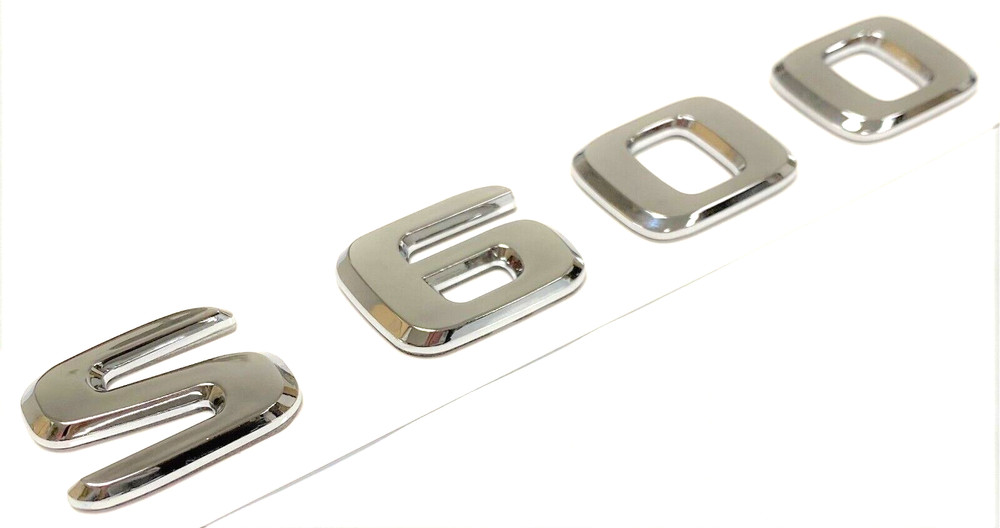 #2 CHROME S600 REPLACEMENT FOR MERCEDES REAR TRUNK EMBLEM BADGE NAMEPLATE DECAL