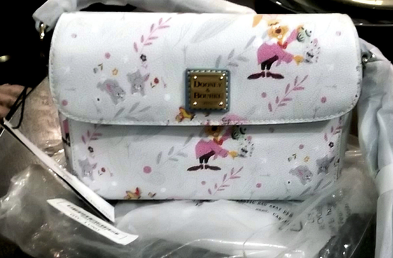 New Disney Dooney & Bourke Rabbits Crossbody Bag March Hare & White Rabbit