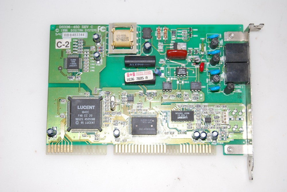 DS336-450 ISA Lucent 33.6kbps fax/modem