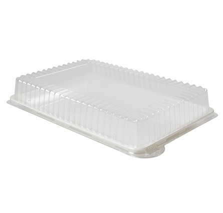 Fineline Settings Rectangular Plastic Dome Lids - 14" x 10", Clear, Platter