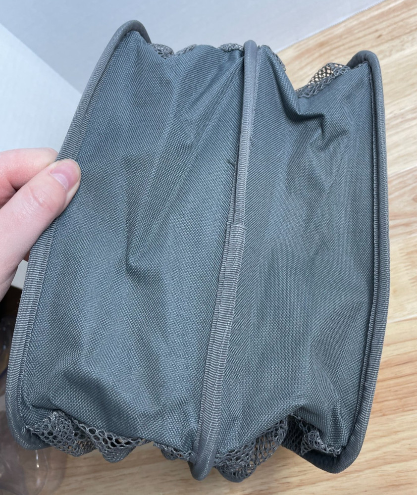 Thirty-One Deluxe Double Duty Caddy Gray White Windswept Diamonds Pattern