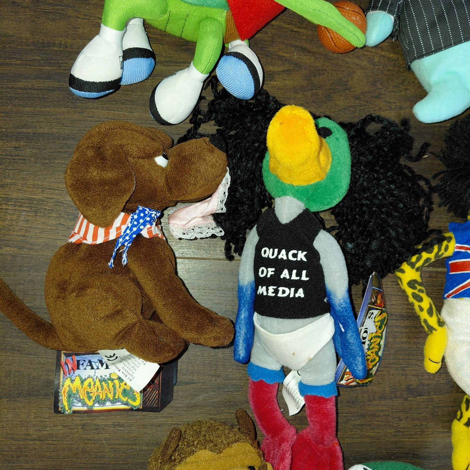 INfamous Meanies Plush Lot of 10 - Moodonna Dennis Rodmantis Stern Tyson King