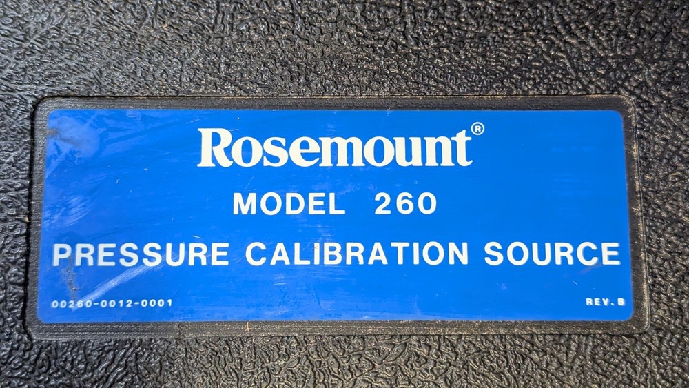 Pressure Calibration Source ROSEMOUNT Model 260 A1AG2G3 Serial 18268