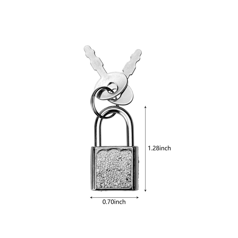5 Pack Mini Diary Padlock, Small Locks with Keys, Tiny Luggage Locks for Trav...