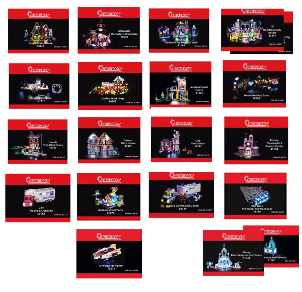 BRIKSMAX — LED installation instruction booklets ONLY (No LEGO No LED sets)