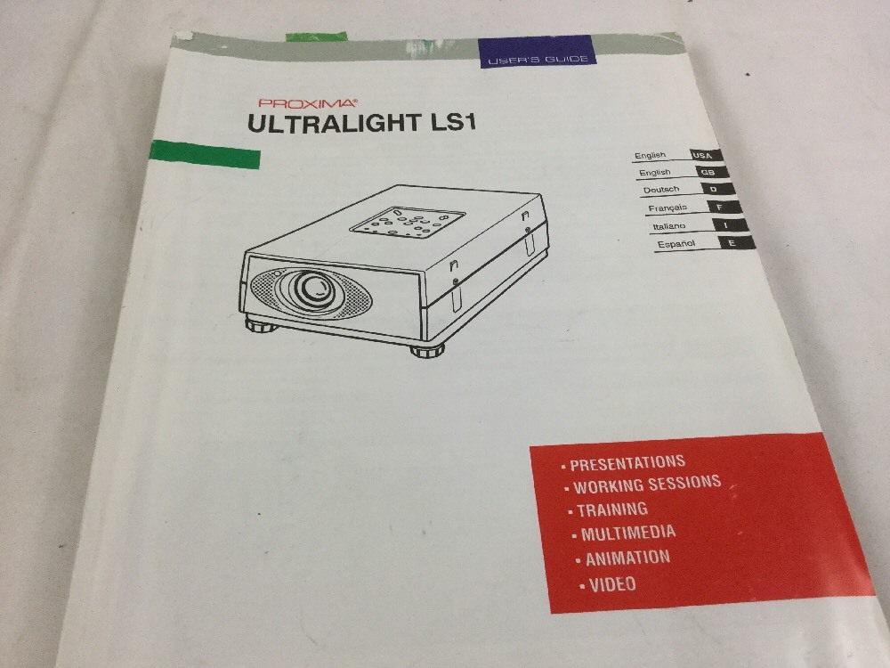 PROXIMA ULTRALIGHT LS1 Projector With Case, Remote And Operators Manual