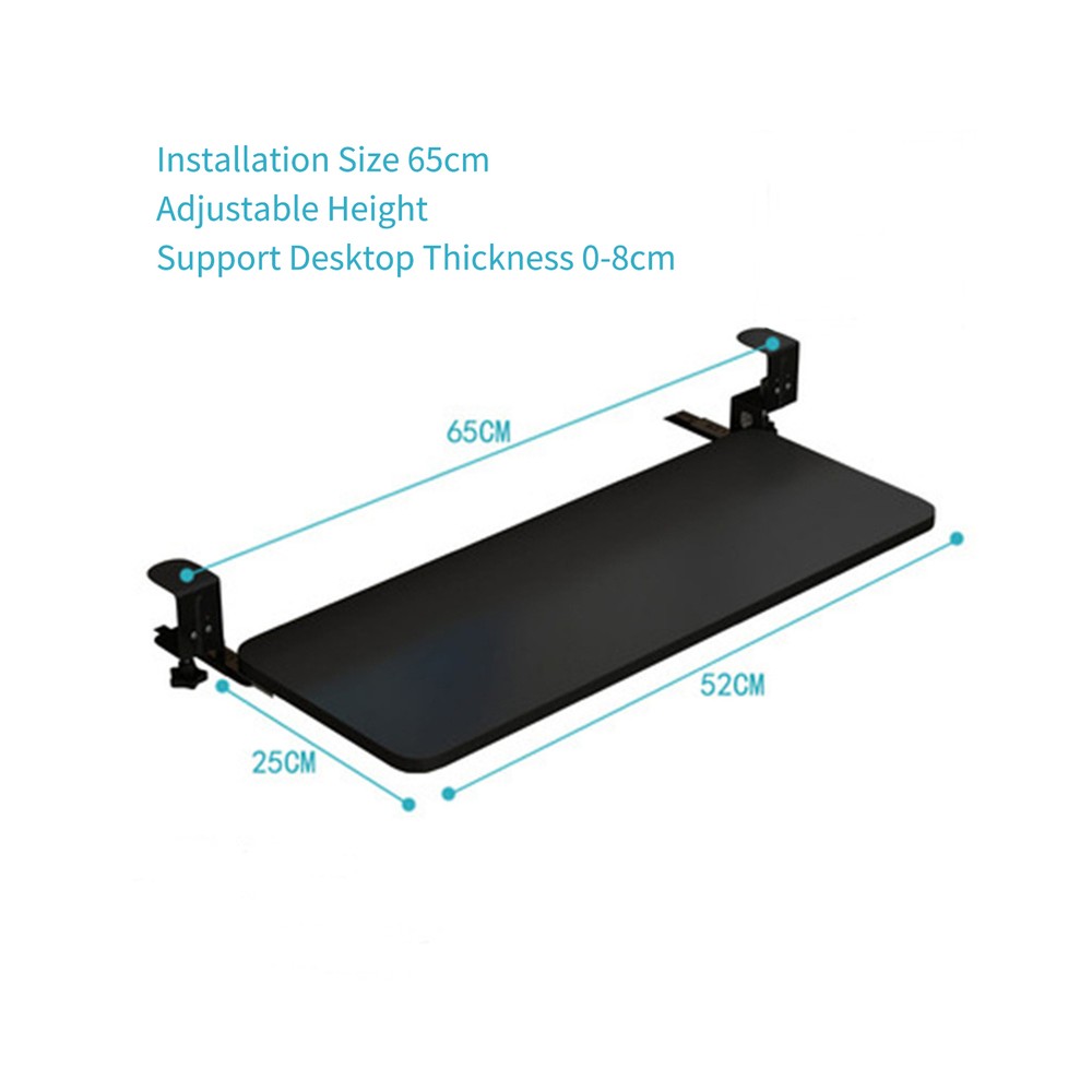 Clamp On Keyboard Tray Under Desk Pull Out Platform Height Adjustable P3U2