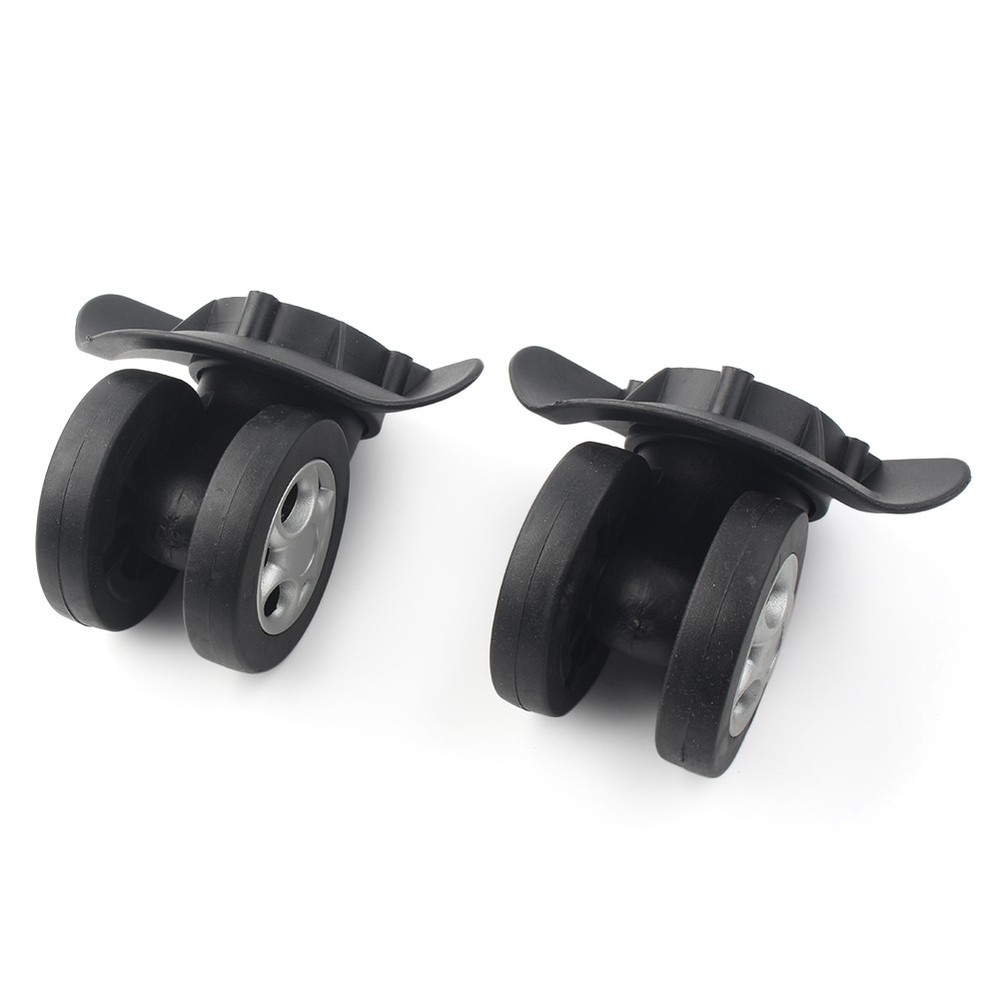 2pcs Replacement Luggage Spinner Wheel Environmentally PVC plastic Black