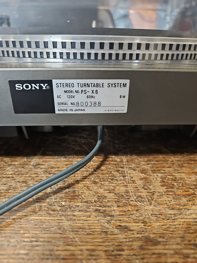 Sony PS-X6 Direct Drive Turntable Record Player
