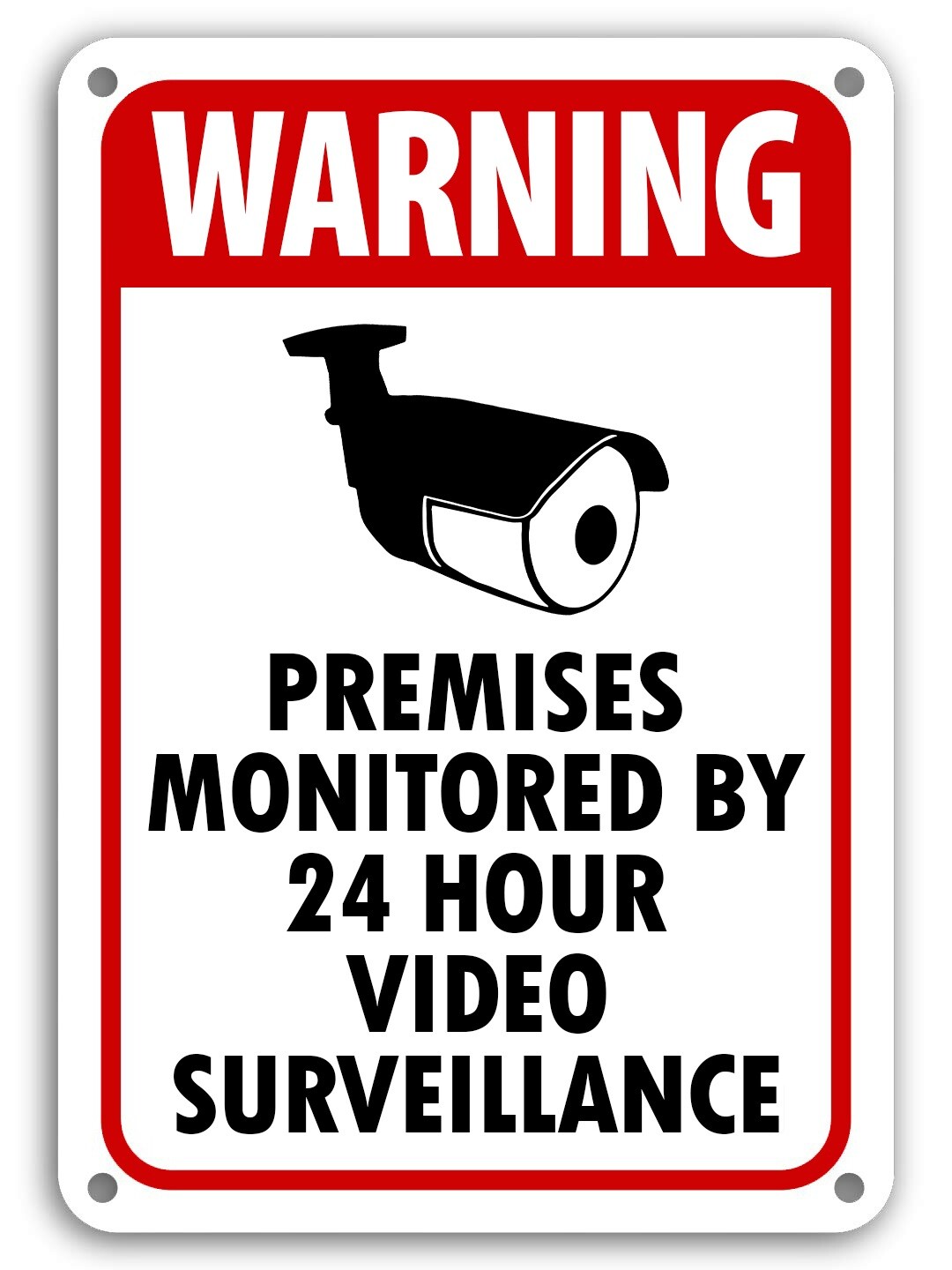 Warning Video Surveillance Sign Video Monitor Sign under 24 hour cctv BURGLAR