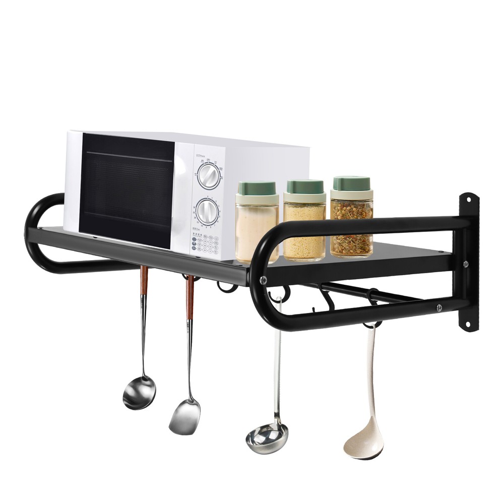 Kitchen Hanging Rack Wall-mounted Microwave Oven Rack Kitchen Storage Organizer