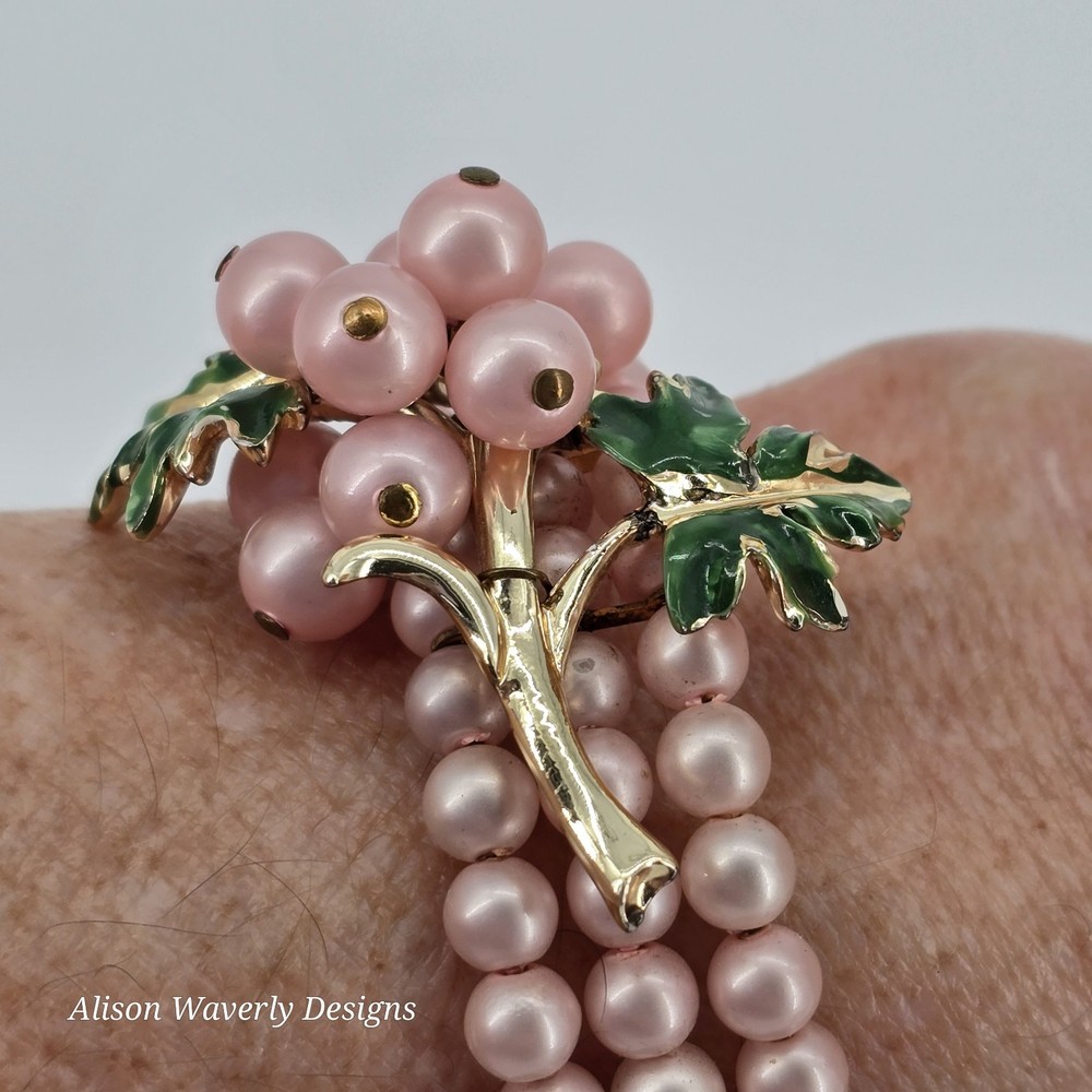 Coro Katz Grapes Figural Wrap Bracelet