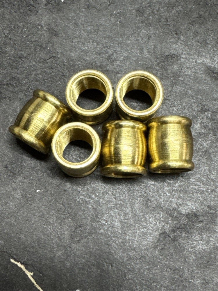 6 PCS 1/8 IPS THREADED BARREL UNF BRASS COUPLINK