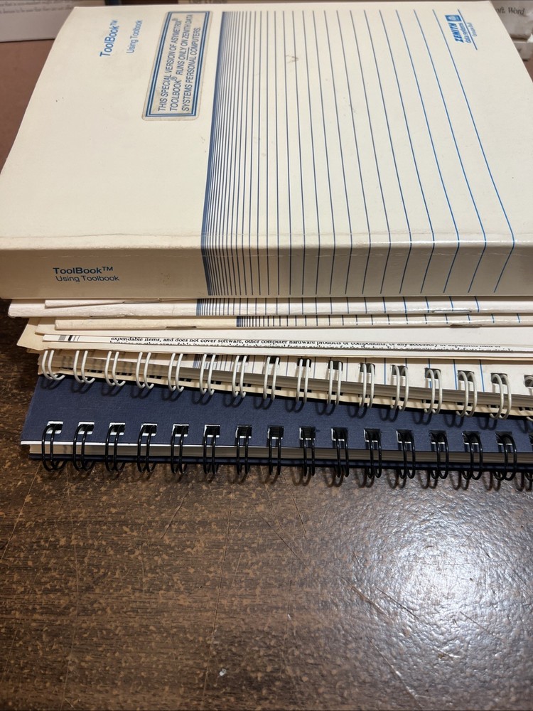 Zenith Z-386 Manual Guide Toolbox Data Systems Ms-dos Shell Lot 1990