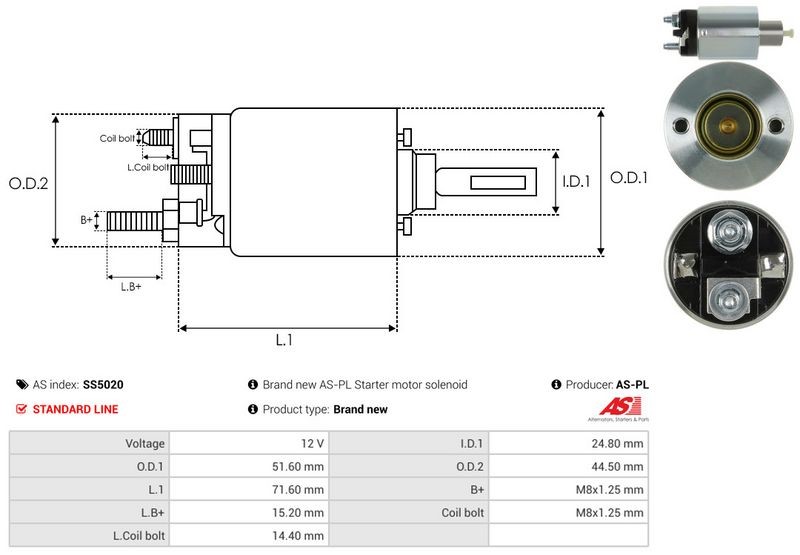 FOR CAR STARTER SS5020 SOLENOID SWITCH, STARTER