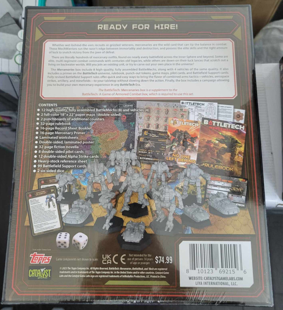 Battletech Mercenaries Starter Set Sealed Kickstater