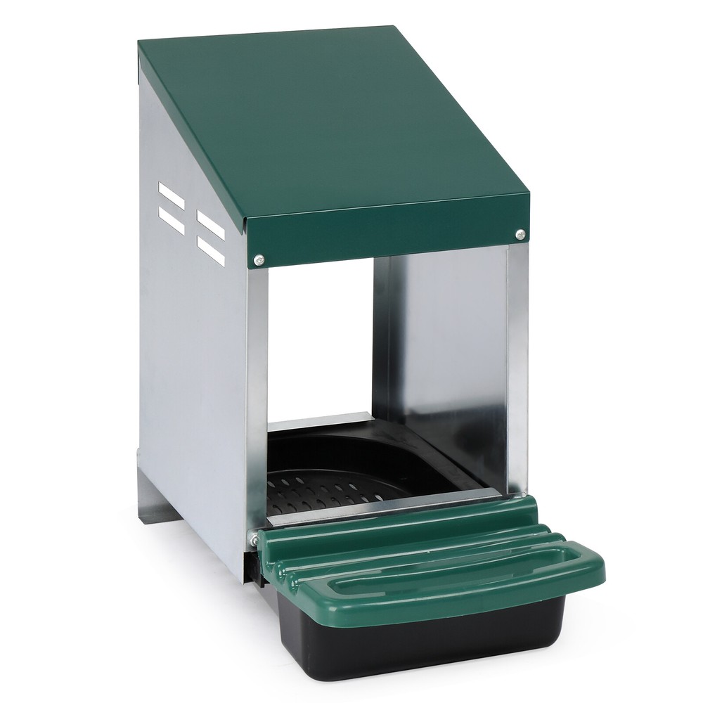 Single Roll Out Chicken Nesting Box with Plastic Basket Chicken Coop Box Green