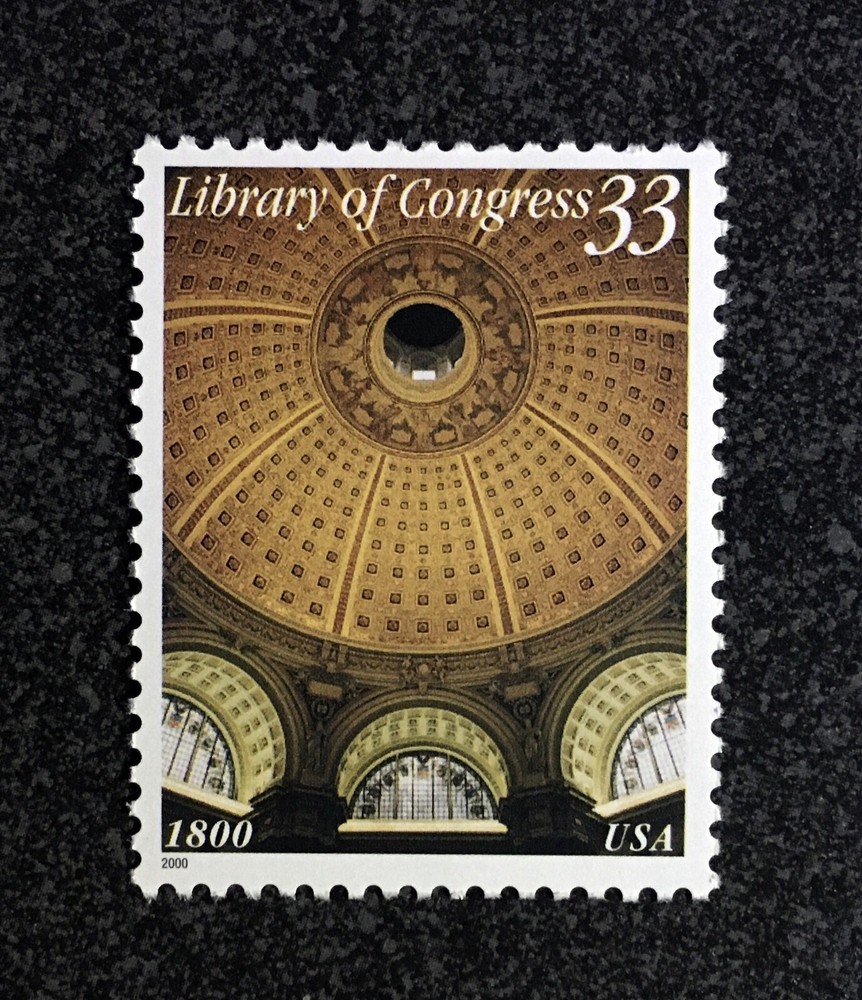 2000USA #3390 33c Library of Congress - Single Stamp  Mint NH