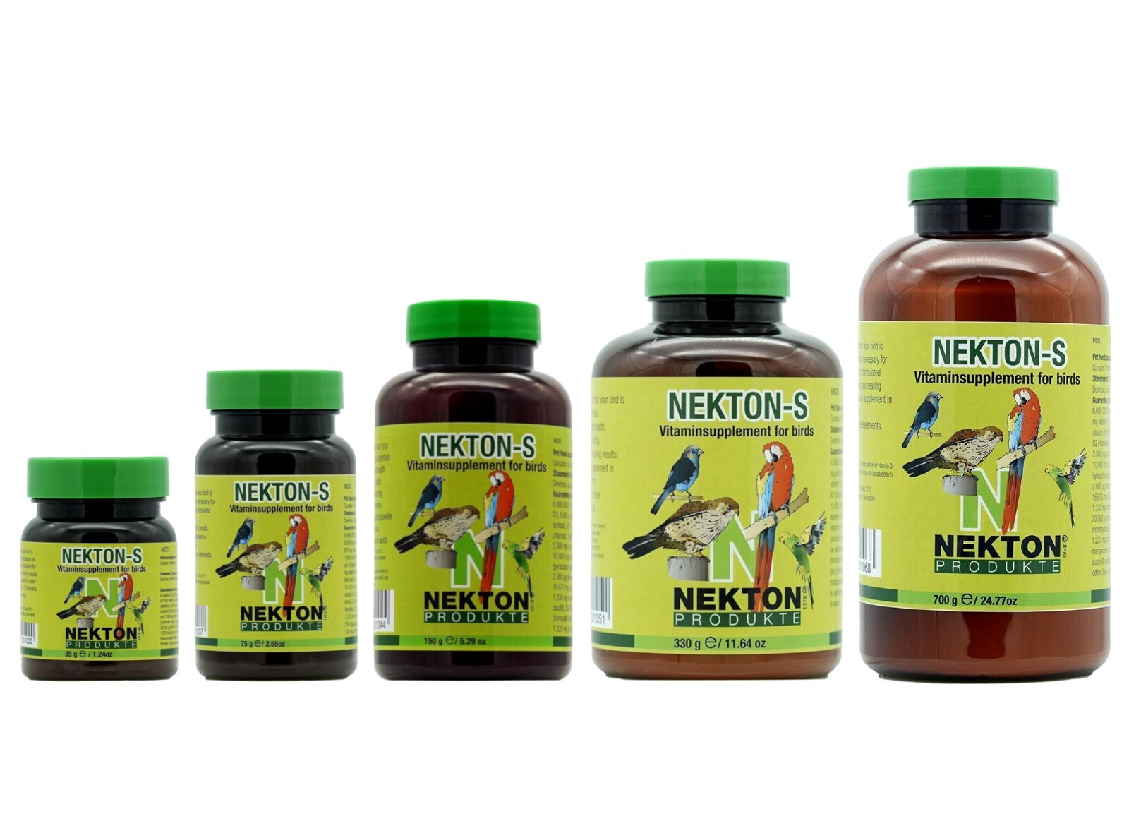 NEKTON-S - Multi-Vitamin and Amino Acids Supplement for Birds (5 Sizes)