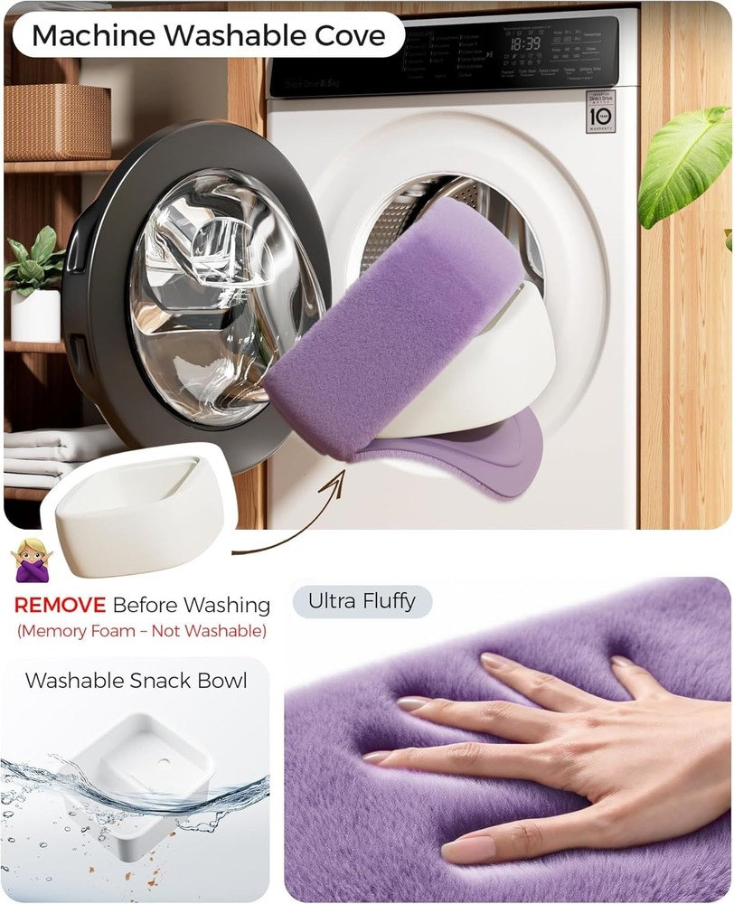 Plush Lap Tablet Holder with Snack Compartment